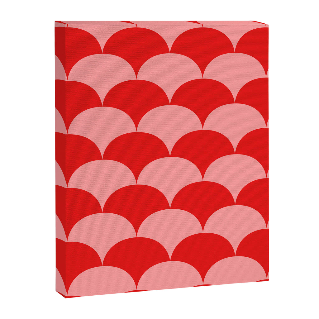 Deco Pattern pink and red Canvas Print Gallery Image 8