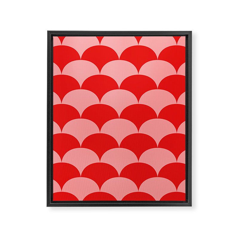 Deco Pattern pink and red Framed Canvas Print Gallery Image 8