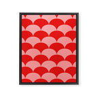 Deco Pattern pink and red Framed Canvas Print Gallery Image 8