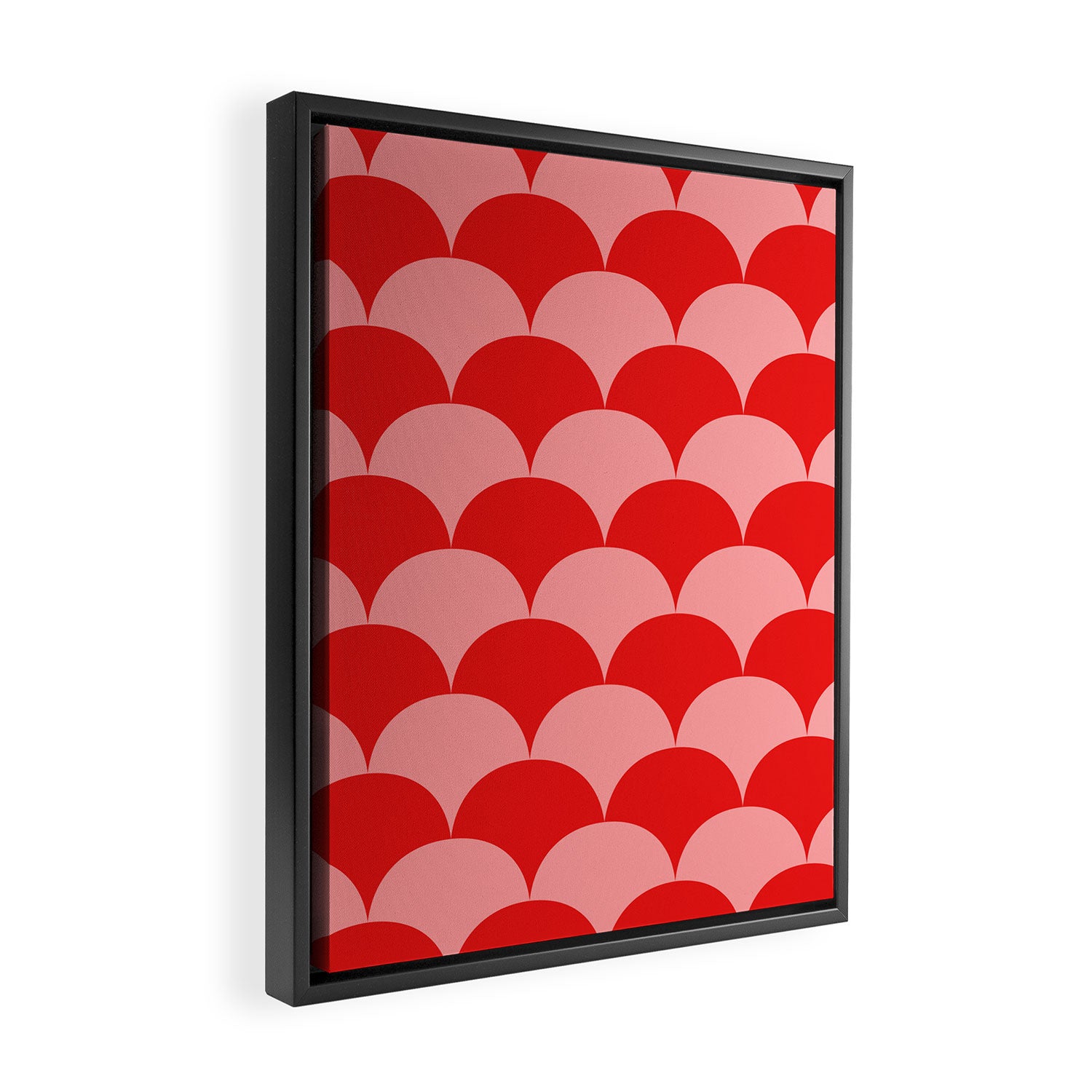 Deco Pattern pink and red Framed Canvas Print Gallery Image 2