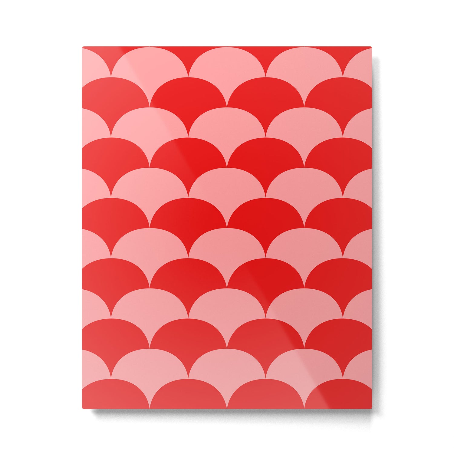 Deco Pattern pink and red Metal Print Gallery Image 6