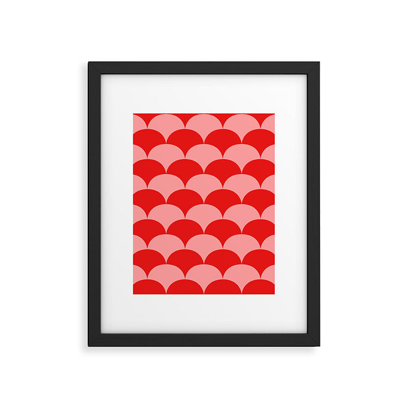Deco Pattern pink and red Framed Art Print Gallery Image 6