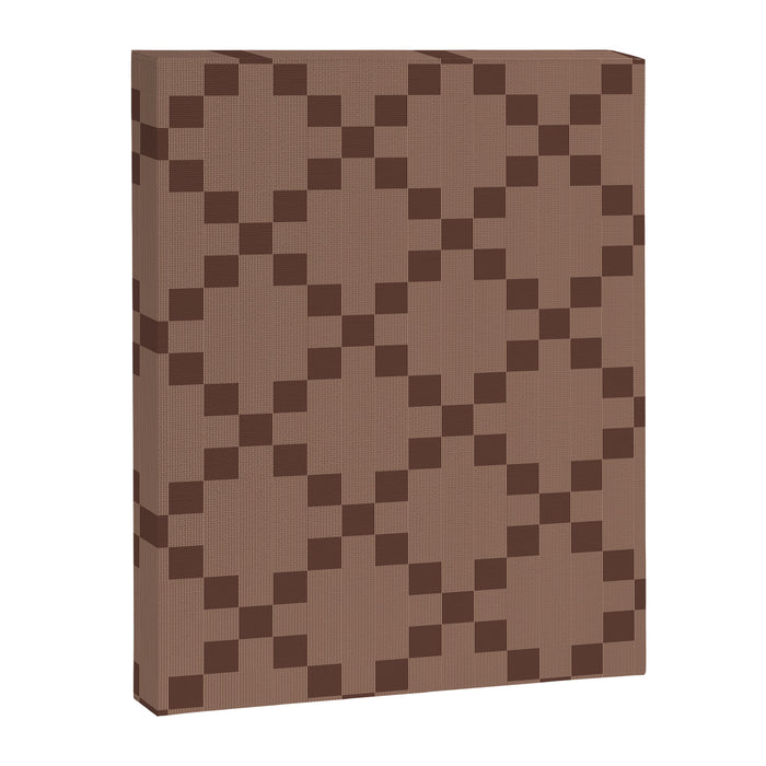 Diamond Quilted Plaid pattern brown Canvas Print Gallery Image 1