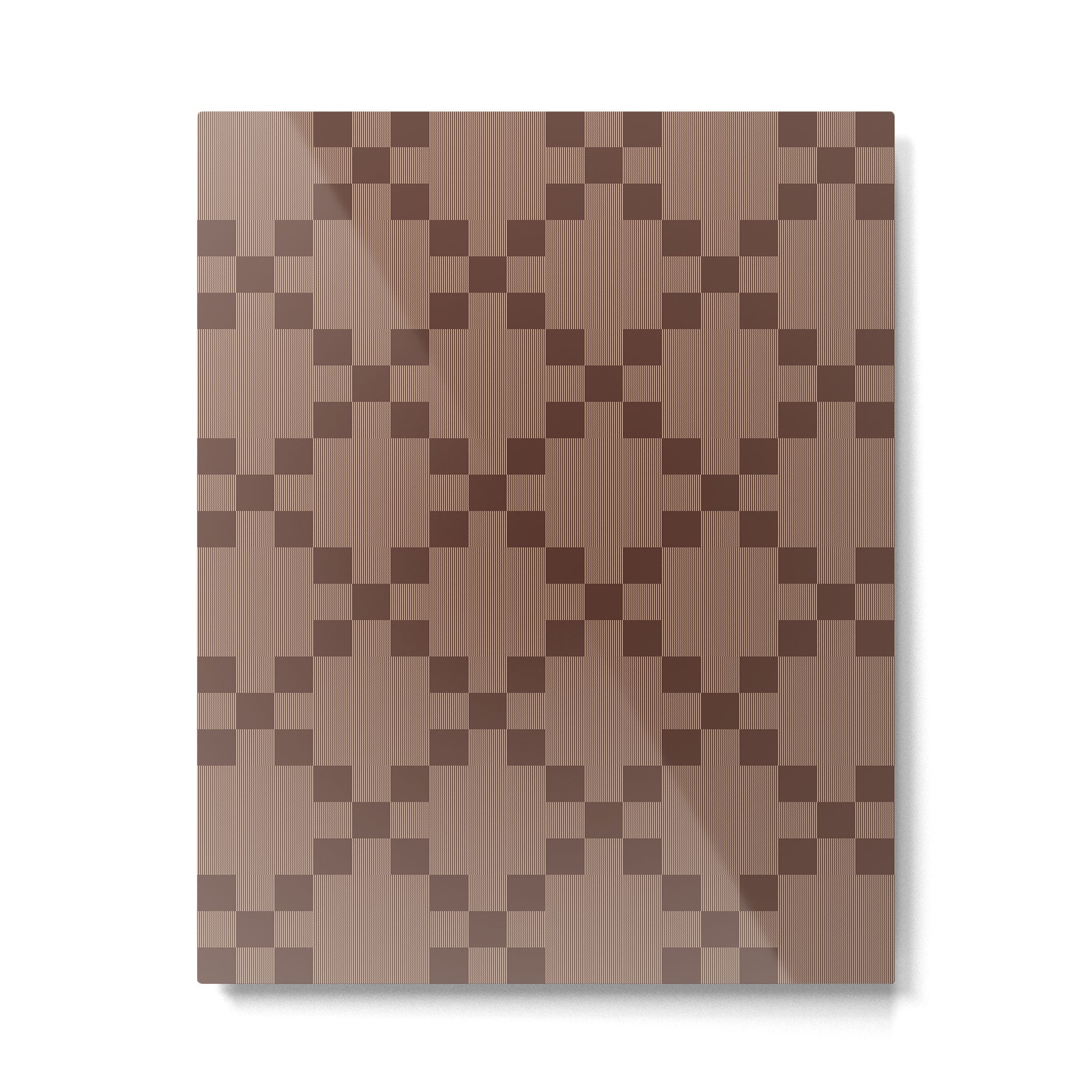 Diamond Quilted Plaid pattern brown Metal Print Gallery Image 6