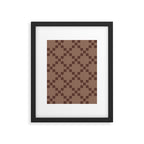 Diamond Quilted Plaid pattern brown Framed Art Print Gallery Image 6