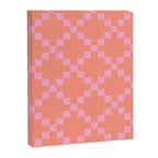 Diamond Quilted Plaid pattern red and pink Canvas Print Gallery Image 8