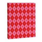 Diamonds with Sparkles geometric pattern pink and red  Canvas Print Gallery Image 8
