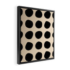 Irregular Polka Dots black and cream Framed Canvas Print Gallery Image 2