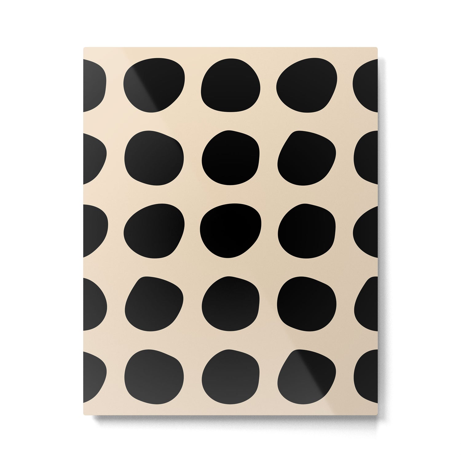 Irregular Polka Dots black and cream Metal Print Gallery Image 6