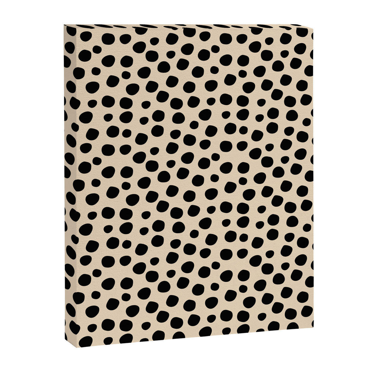 Irregular Small Polka Dots black Canvas Print Gallery Image 8