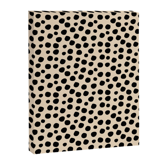 Irregular Small Polka Dots black Canvas Print Gallery Image 1