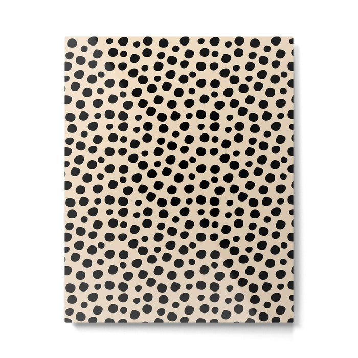 Irregular Small Polka Dots black Metal Print Gallery Image 1