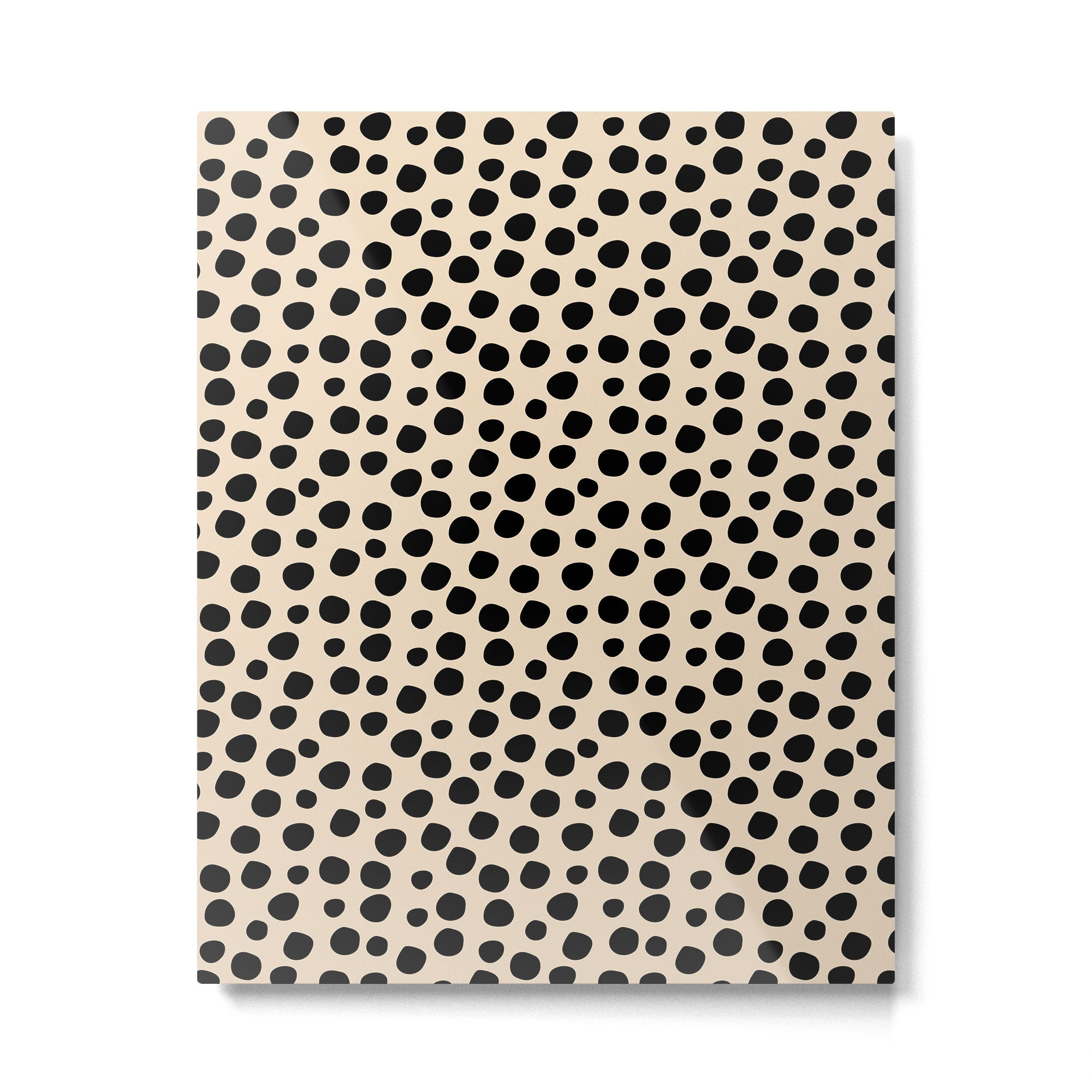 Irregular Small Polka Dots black Metal Print Gallery Image 6
