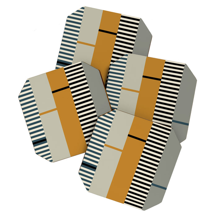 Irregular Stripes 2 neutral Coaster Gallery Image 1