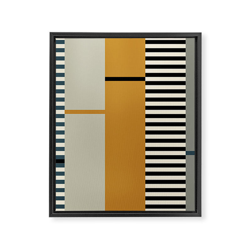 Irregular Stripes 2 neutral Framed Canvas Print Gallery Image 8