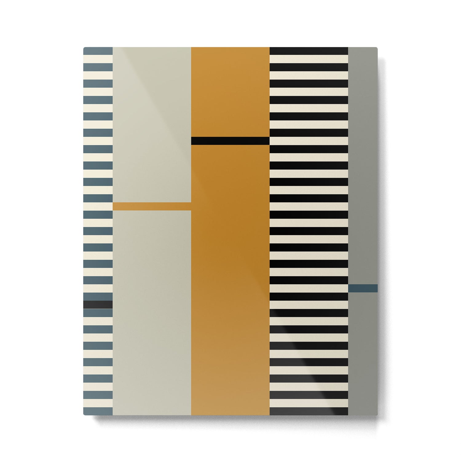 Irregular Stripes 2 neutral Metal Print Gallery Image 6