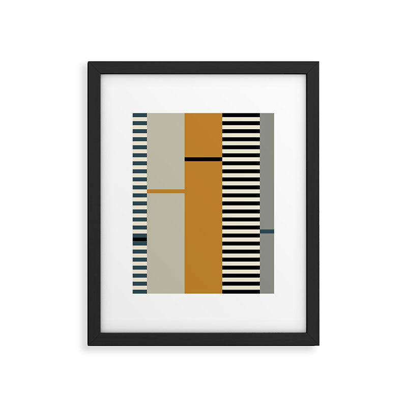 Irregular Stripes 2 neutral Framed Art Print Gallery Image 6