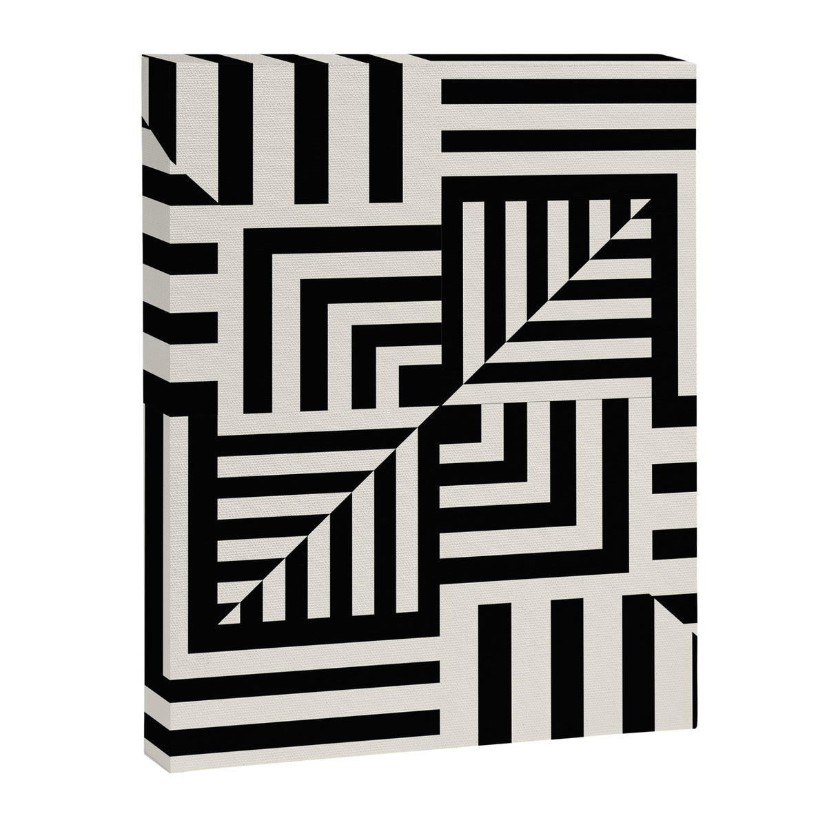 Layers 4 pattern black Canvas Print Gallery Image 8