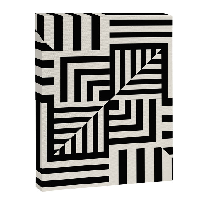 Layers 4 pattern black Canvas Print Gallery Image 1