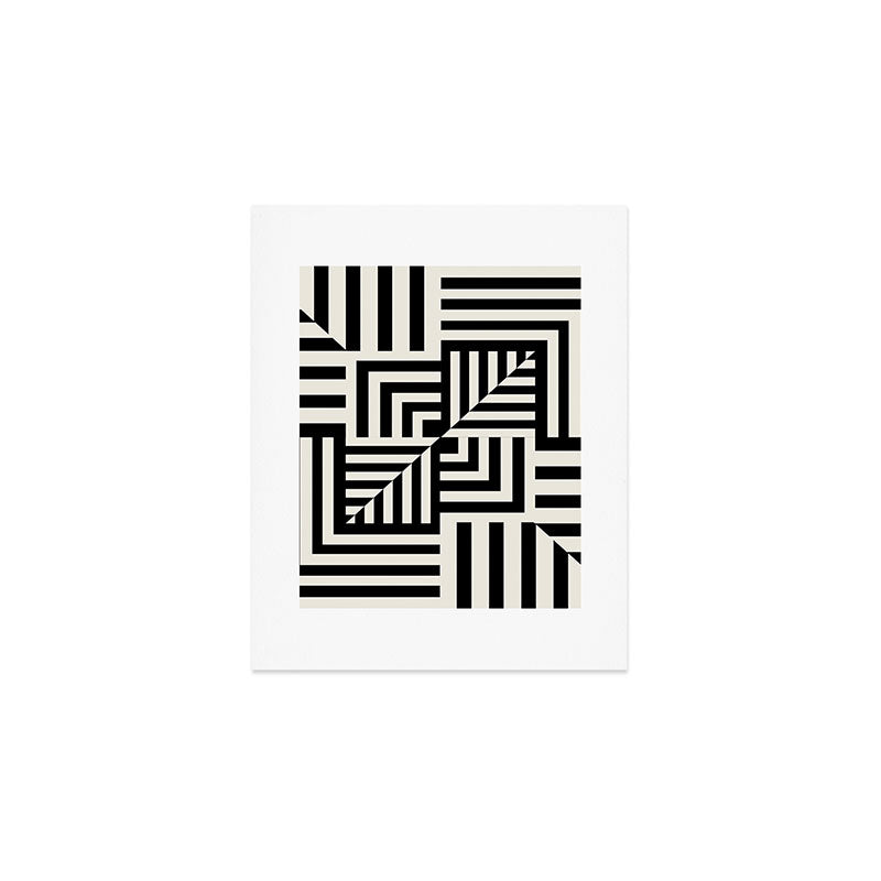 Layers 4 pattern black Art Print Gallery Image 1