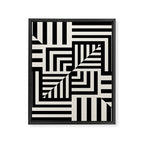 Layers 4 pattern black Framed Canvas Print Gallery Image 8