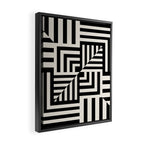 Layers 4 pattern black Framed Canvas Print Gallery Image 2