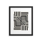 Layers 4 pattern black Framed Art Print Gallery Image 6