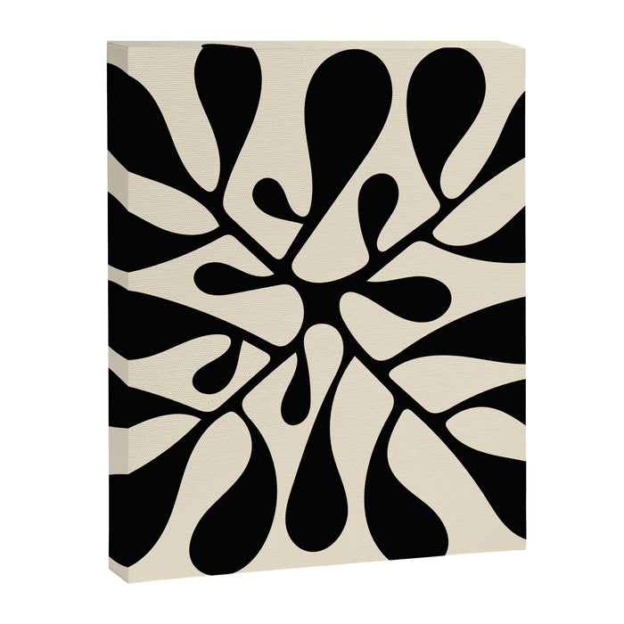 Matisse Inspired Abstract Cut Outs black Canvas Print Gallery Image 1