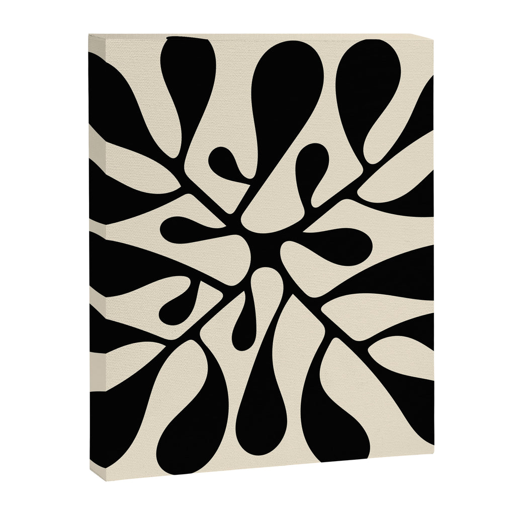Matisse Inspired Abstract Cut Outs black Canvas Print Gallery Image 8