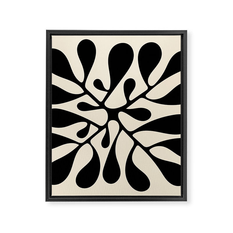 Matisse Inspired Abstract Cut Outs black Framed Canvas Print Gallery Image 8