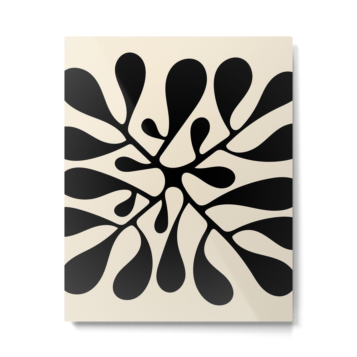 Matisse Inspired Abstract Cut Outs black Metal Print Gallery Image 6