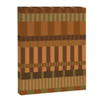 Midcentury Modern Blocks of Stripes neutral browns pattern Canvas Print Gallery Image 8