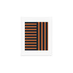 Perpendicular Lines terracota and blue Art Print Gallery Image 1