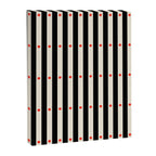 Stripes and Dots geometric pattern black and white  Canvas Print Gallery Image 8