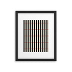 Stripes and Dots geometric pattern black and white  Framed Art Print Gallery Image 6