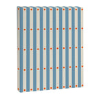 Stripes and Dots geometric pattern blue and white Canvas Print Gallery Image 8