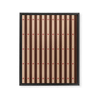 Stripes and Dots geometric pattern brown Framed Canvas Print Gallery Image 8
