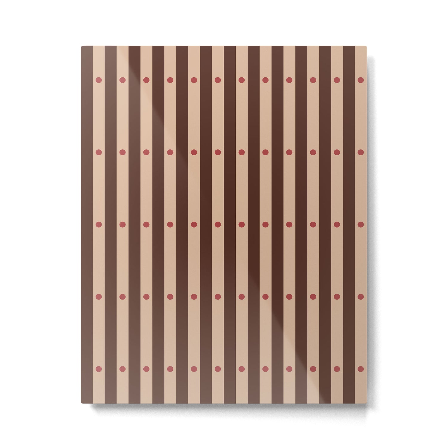 Stripes and Dots geometric pattern brown Metal Print Gallery Image 6