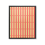 Stripes and Dots geometric pattern peach and yellow Framed Canvas Print Gallery Image 8
