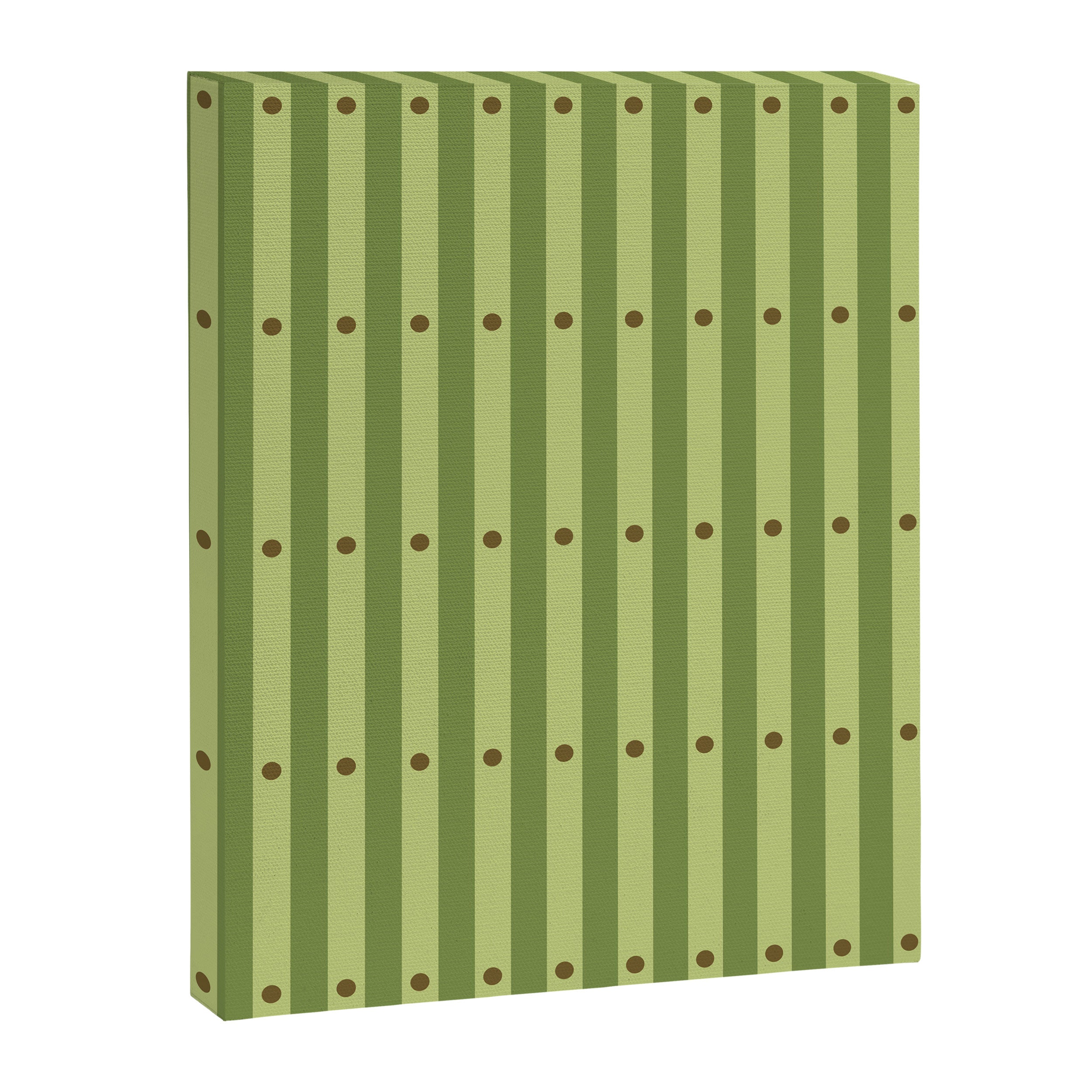 Stripes and Dots geometric pattern sage green Canvas Print Gallery Image 8