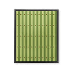 Stripes and Dots geometric pattern sage green Framed Canvas Print Gallery Image 8