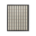 Stripes With Lines and Dots pattern black and white Framed Canvas Print Gallery Image 8