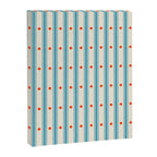 Stripes With Lines and Dots pattern blue and red  Canvas Print Gallery Image 8