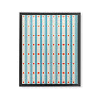 Stripes With Lines and Dots pattern blue and red  Framed Canvas Print Gallery Image 8