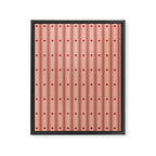 Stripes With Lines and Dots pattern burgundy Framed Canvas Print Gallery Image 8
