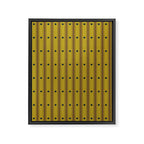 Stripes With Lines and Dots pattern olive and brown Framed Canvas Print Gallery Image 8