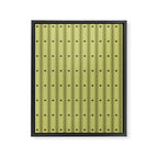 Stripes With Lines and Dots pattern sage and green Framed Canvas Print Gallery Image 8