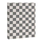 Textured Plaid pattern black and white  Canvas Print Gallery Image 8