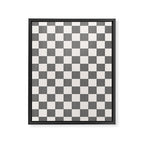 Textured Plaid pattern black and white  Framed Canvas Print Gallery Image 8