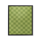 Textured Plaid pattern green and sage Framed Canvas Print Gallery Image 8